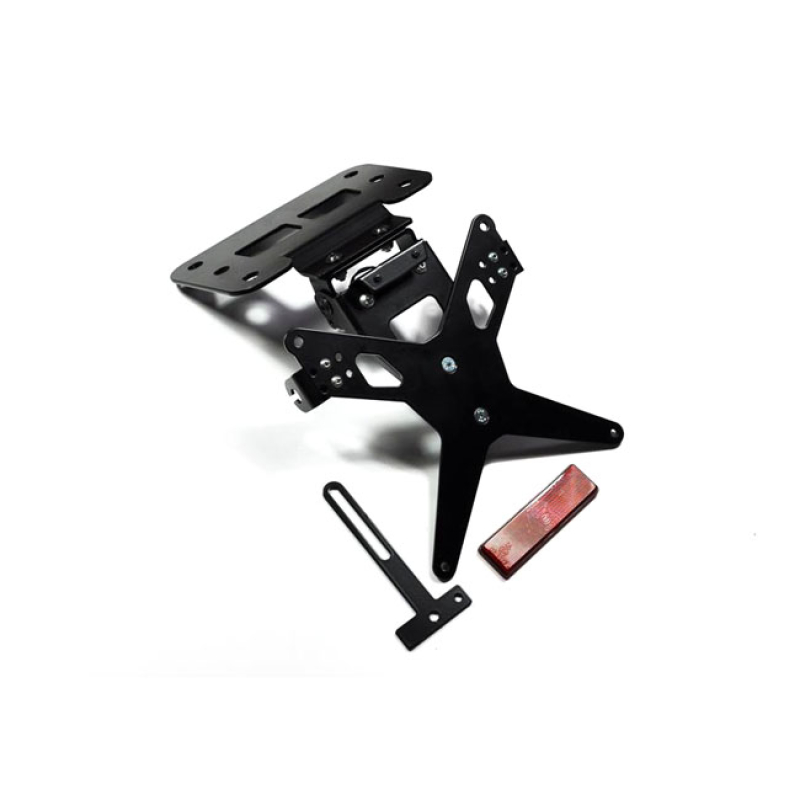 ZIEGER LICENSE PLATE BRACKET X-LINE BLACK BLACK POWDER COATED LICENSE 593484