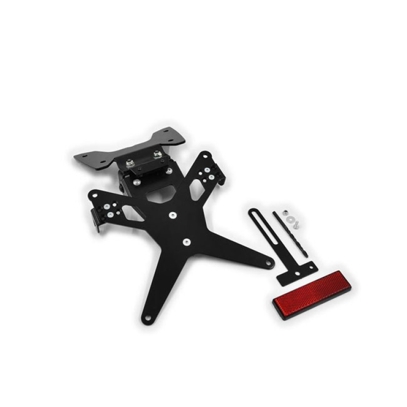 ZIEGER LICENSE PLATE BRACKET X-LINE BLACK BLACK POWDER COATED LICENSE 593486