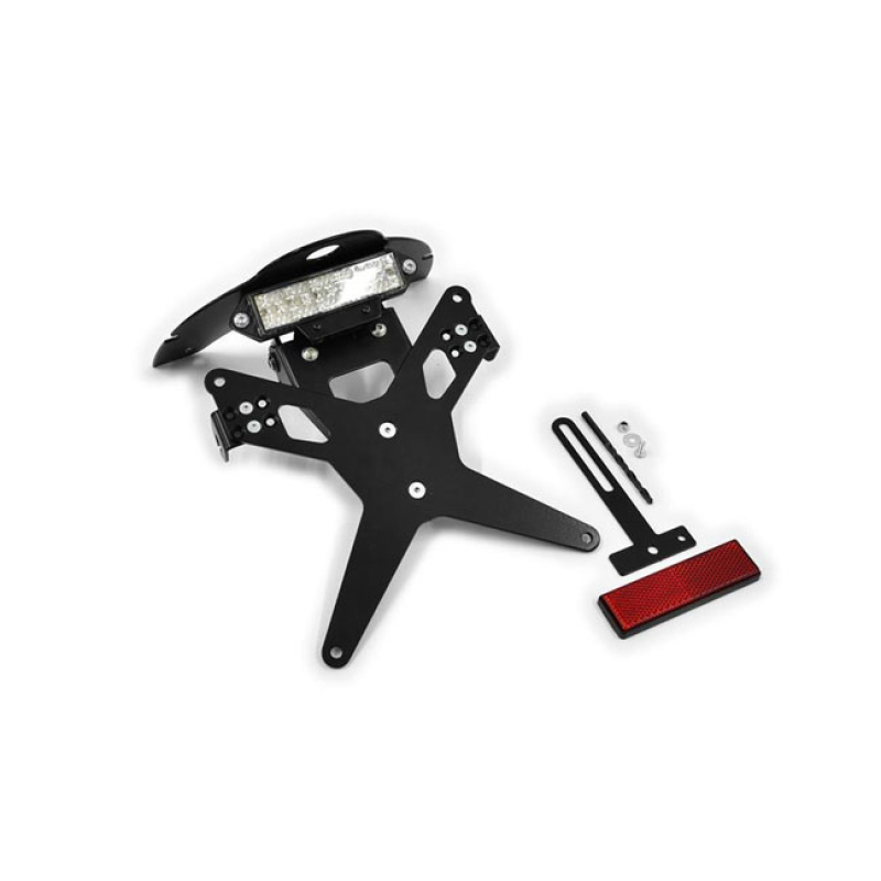 ZIEGER LICENSE PLATE BRACKET X-LINE BLACK BLACK POWDER COATED LICENSE 593490