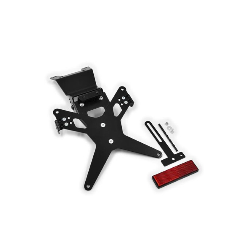 ZIEGER LICENSE PLATE BRACKET X-LINE BLACK BLACK POWDER COATED LICENSE 593495