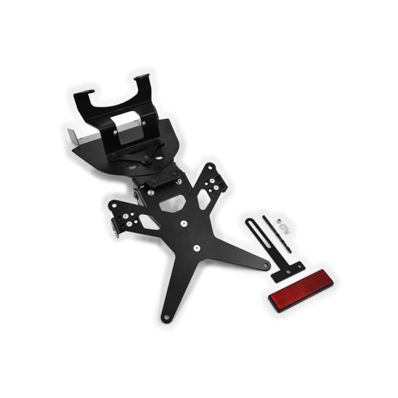 ZIEGER LICENSE PLATE BRACKET X-LINE BLACK BLACK POWDER COATED LICENSE 593497