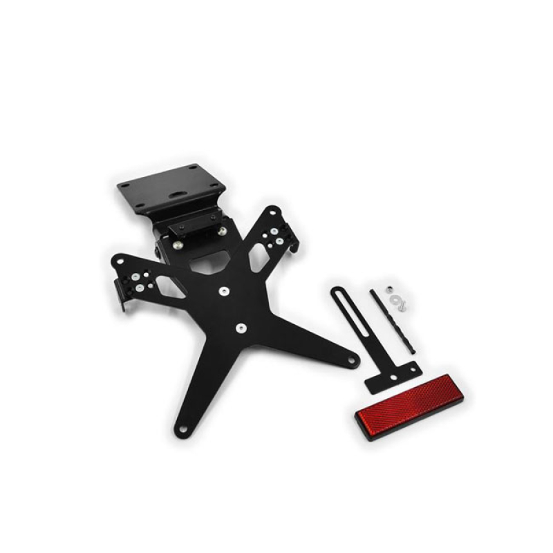 ZIEGER LICENSE PLATE BRACKET X-LINE BLACK BLACK POWDER COATED LICENSE 593500