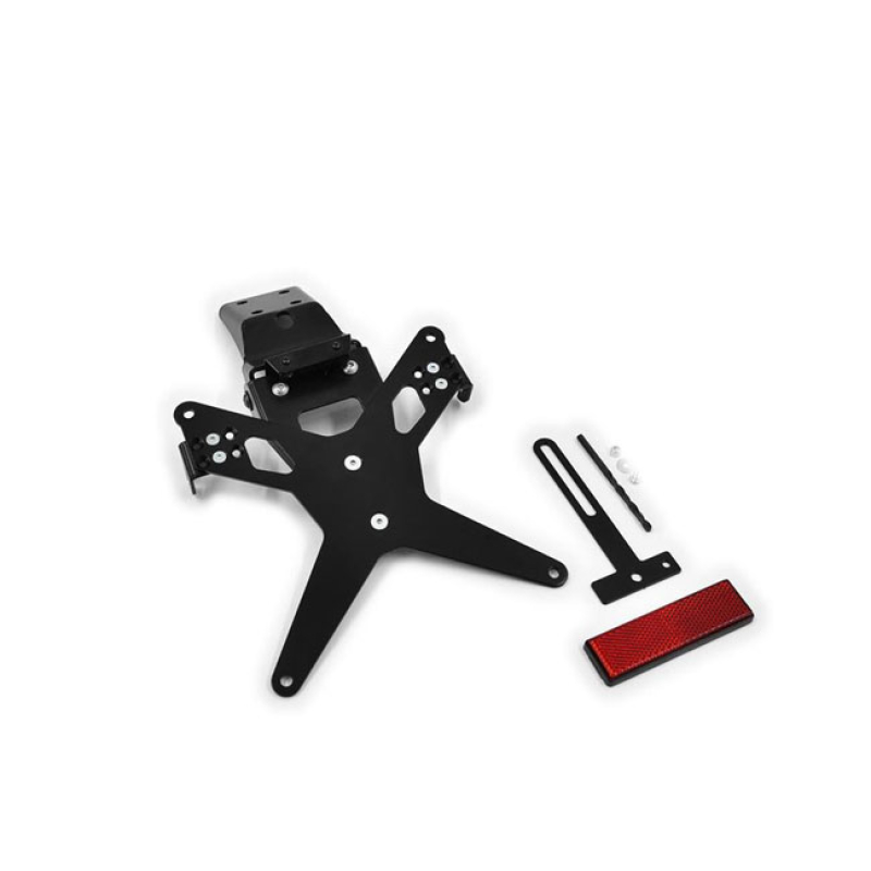 ZIEGER LICENSE PLATE BRACKET X-LINE BLACK BLACK POWDER COATED LICENSE 593512