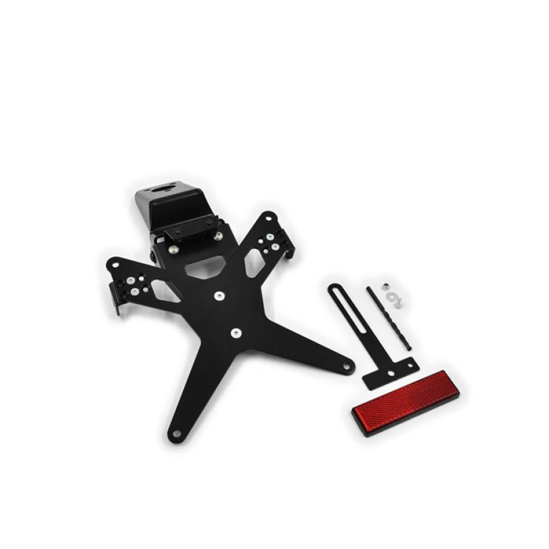 ZIEGER LICENSE PLATE BRACKET X-LINE BLACK BLACK POWDER COATED LICENSE 593513