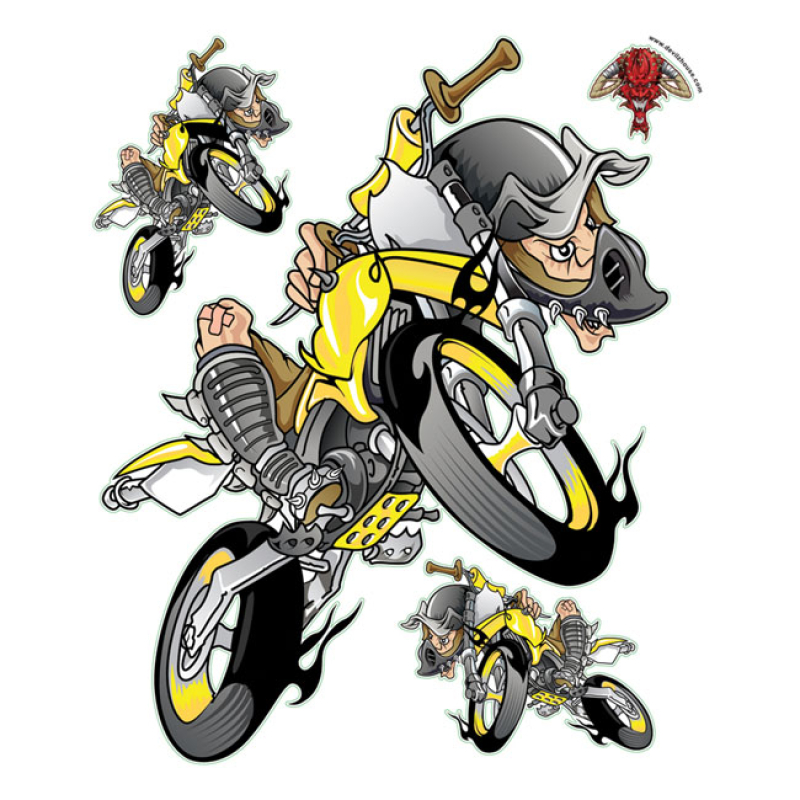 LT YELLOW AIR MOTOCROSS DECAL 594301