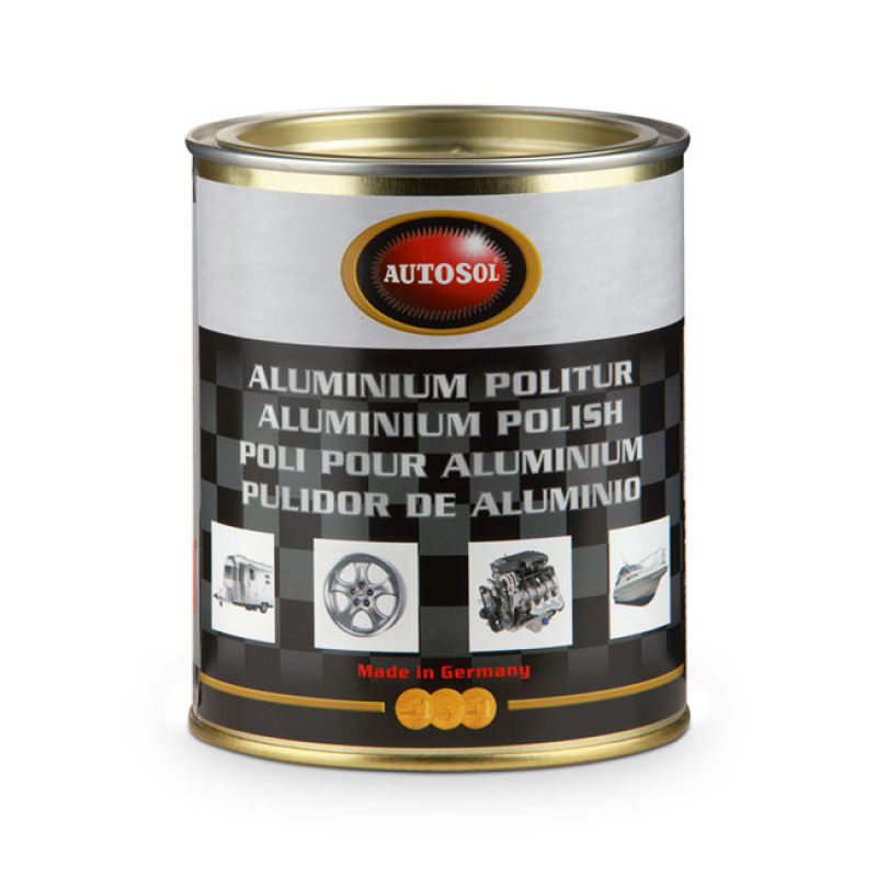 AUTOSOL, ALUMINUM POLISH. TIN 750CC CLEANS AND POLISHES UNTREATED ALUM 598062