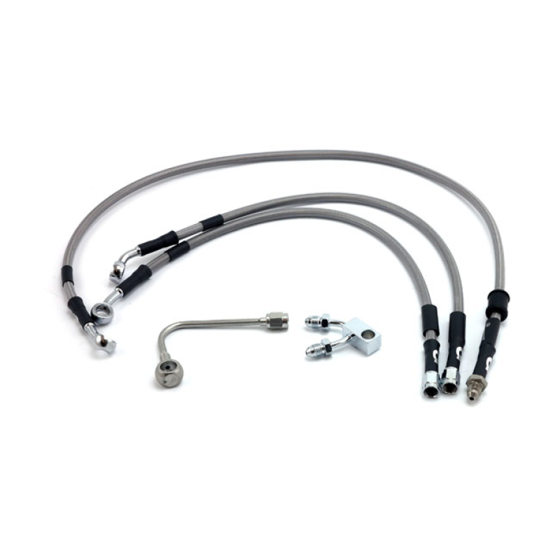 GOODRIDGE BRAKE LINE FRONT, STAINLESS CLEAR COATED STAINLESS CLEARCOAT 599150