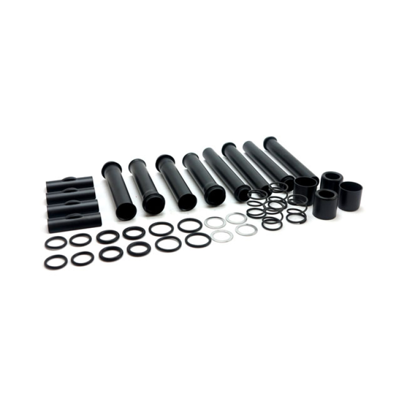 COMPLETE M8 PUSHROD COVER KIT. BLACK 599186