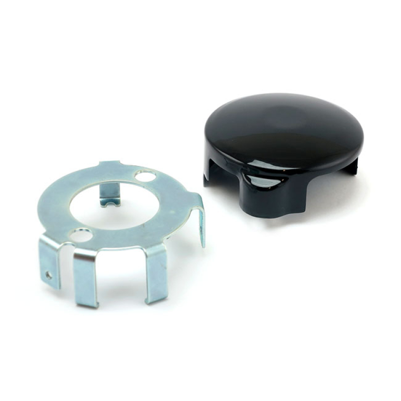 M8 STARTER MOTOR END COVER KIT, BLACK BLACK POWDER COATED STEEL.  OEM 599192