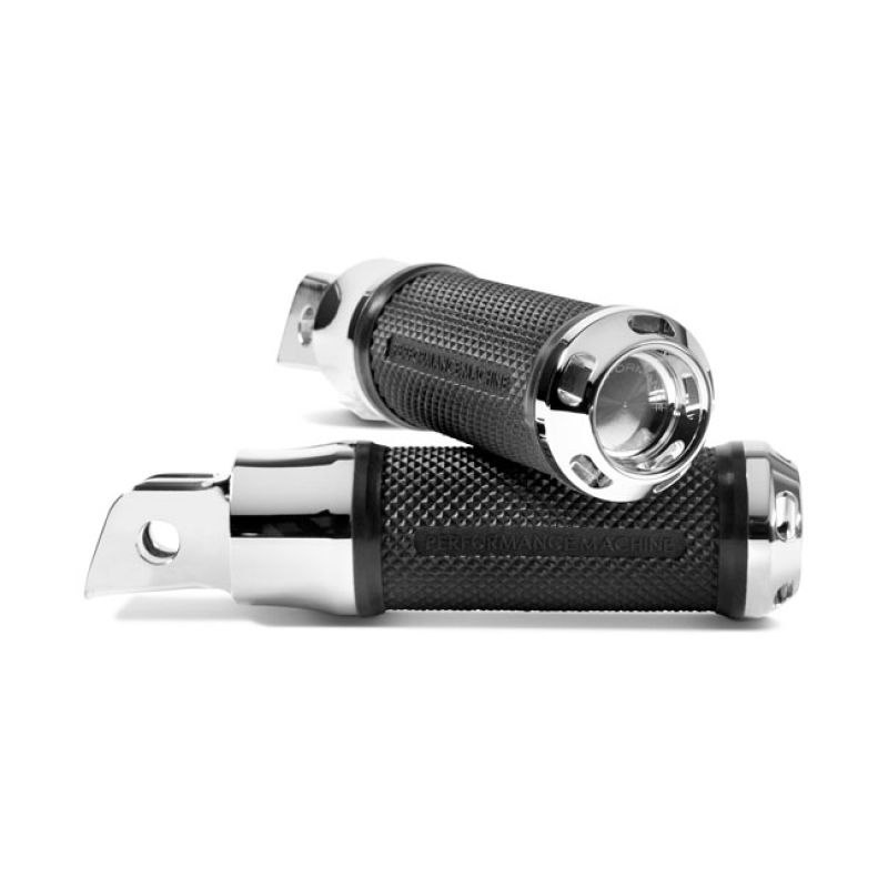 PERFORMANCE MACHINE, APEX RIDER FOOTPEGS. CHROME CHROME. BILLET ALUMIN 599212