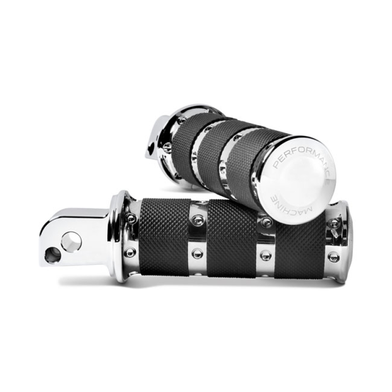 PERFORMANCE MACHINE, XLS PASSENGER FOOT PEGS. CHROME CHROME. BILLET AL 599222