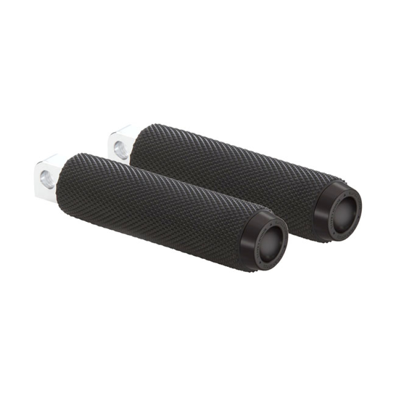 ROUGH CRAFTS, RIDER FOOT PEGS. ALL BLACK RUBBER DESIGN FEATURES CLEAN 599464