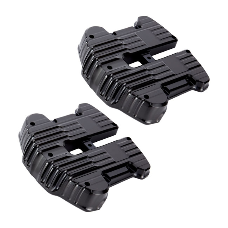 ROUGH CRAFTS, CUSTOM ROCKER COVERS. BLACK ALL BLACK FINISH. ROCKER COV 599492