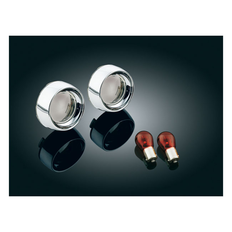 KURYAKYN REAR DEEP DISH BEZELS W/SMOKE LENSES, RED 8081953