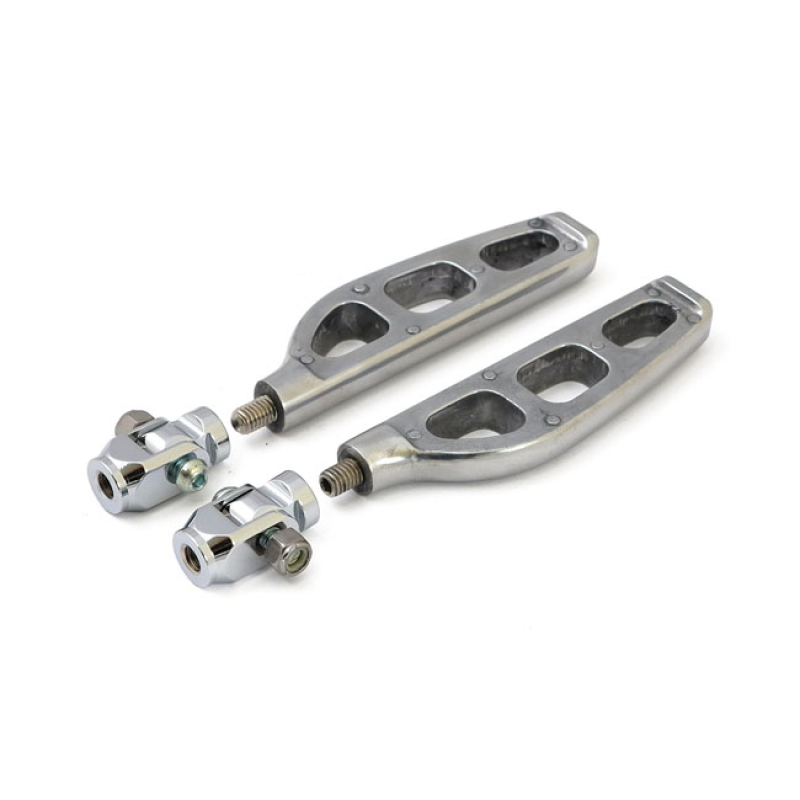 '3 HOLE' BILLET ALUMINUM FOOT PEGS. POLISHED 900077
