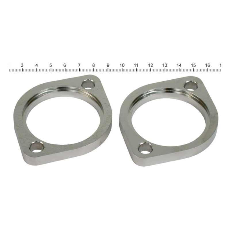 STREETHOGS, EXHAUST FLANGE SET. STAINLESS 84-03/17-UP STYLE. POLISHED 900378
