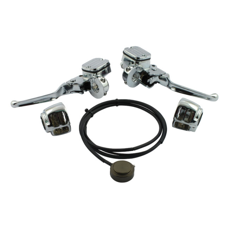 HANDLEBAR CONTROL HYDR. CLUTCH CONVERSION KIT. CHROME CHROME. INCL. BR 900556