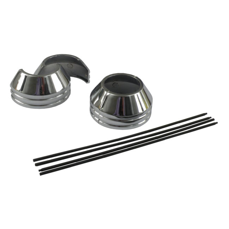 2-PIECE CHROME FORK BOOT COVERS 900573