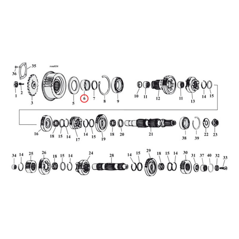 JIMS, SPACER TRANSM. PULLEY 900603