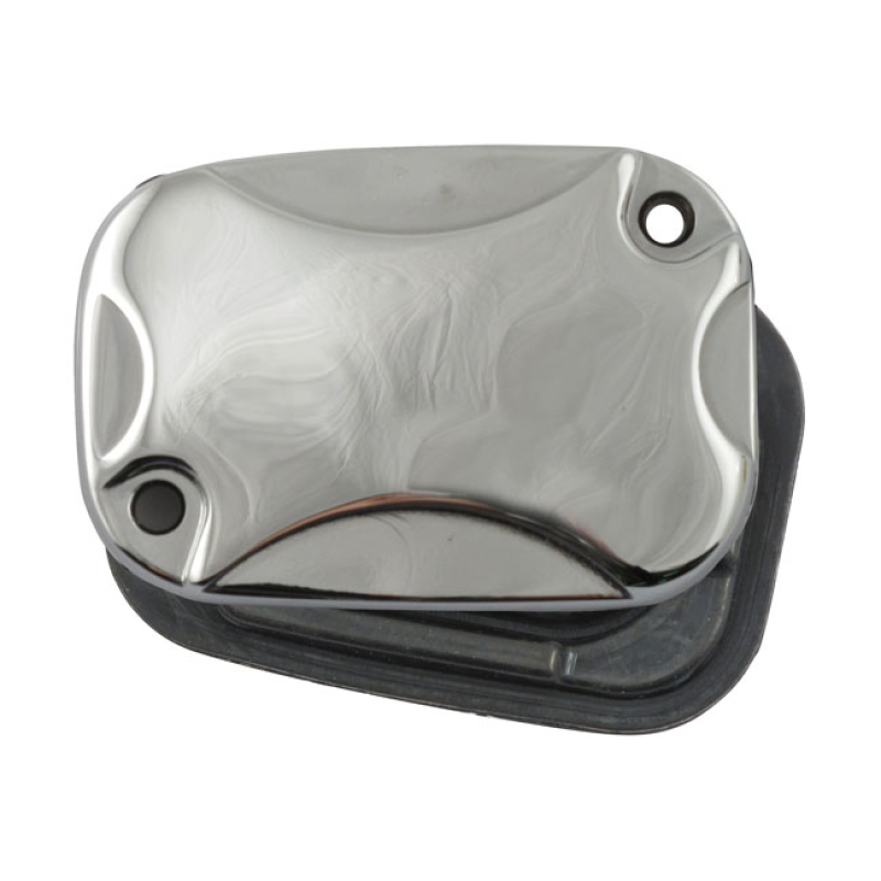 HANDLEBAR MASTER CYL COVER KIT FLUID EX STYLE; CHROME; WITH GASKET; FR 900606