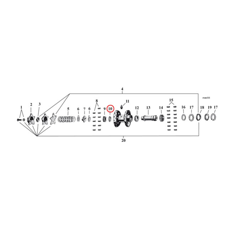 THRUST WASHER, INNER. STAR HUB 1 USED 900622