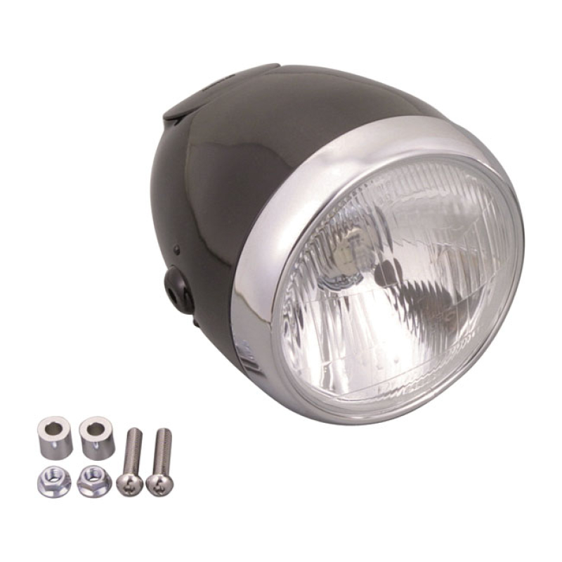 BLACK VINTAGE 5-3/4" HEADLIGHT 900938