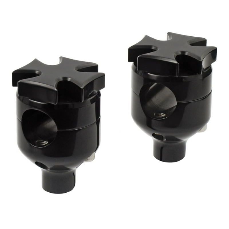 FLAT MALTESE RISER, 2" BLACK 1/2 X 13 THREADED 900972