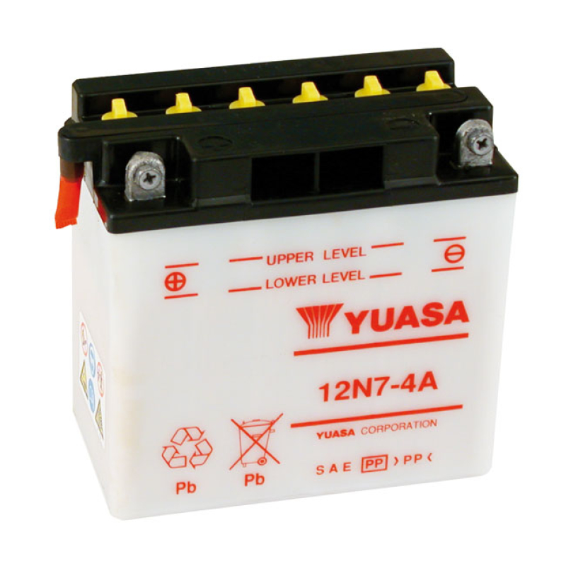 YUASA, 12V LEAD-ACID BATTERY. 7AH KICKSTART ONLY. 70CCA (COLD CRANKING 901032