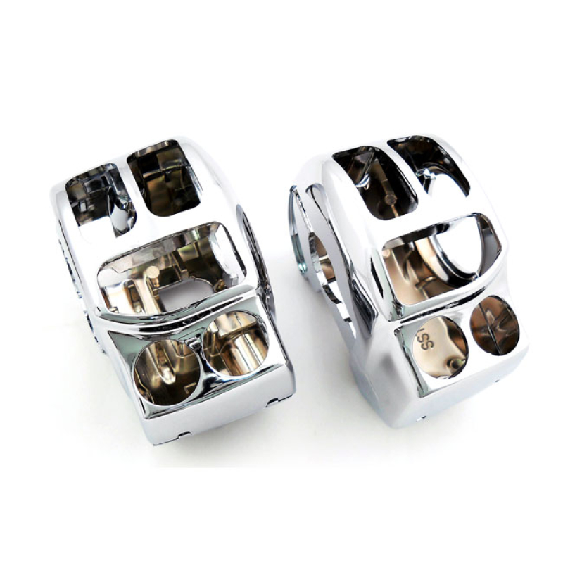 SWITCH HOUSING SET. CHROME STOCK REPLACEMENT. WITHOUT WIRING & SWITCHE 901149