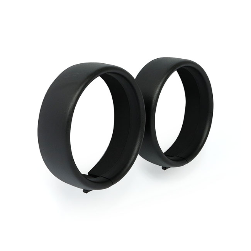 RECESSED TRIM RINGS. 4.5" SPOTLAMP. BLACK WRINKLE OPTICALLY ELONGATES 901388