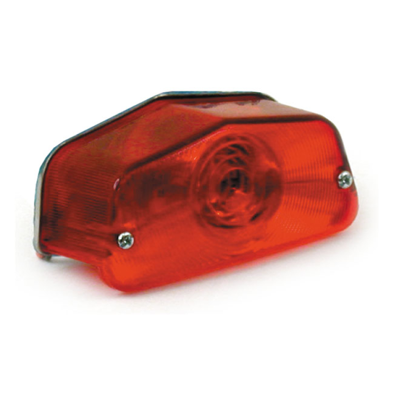 LUCAS TAILLIGHT. CHROME CHROME. ECE APPROVED RED LENS.  - DEPTH- 8 CM 901852