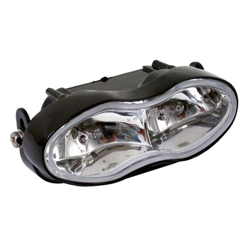 OVAL SHORTY, DOUBLE H3 HEADLAMP. NO HOUSING. CLEAR LENS 901906