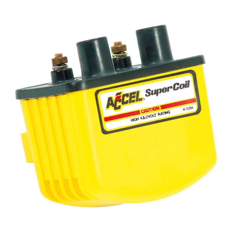 ACCEL, 'SINGLE FIRE SUPER COIL' YELLOW, 12V / 3 OHM USED IN SINGLE FIR 902624
