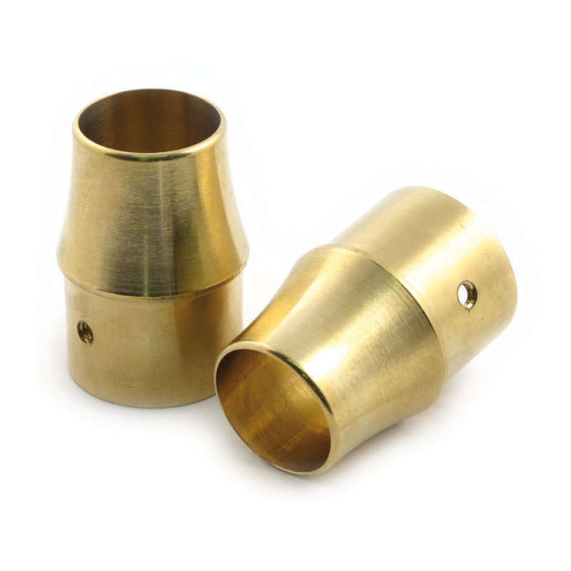 PAUGHCO, BRASS EXHAUST TIP SET. 1-3/4". LONG CURVE 902846