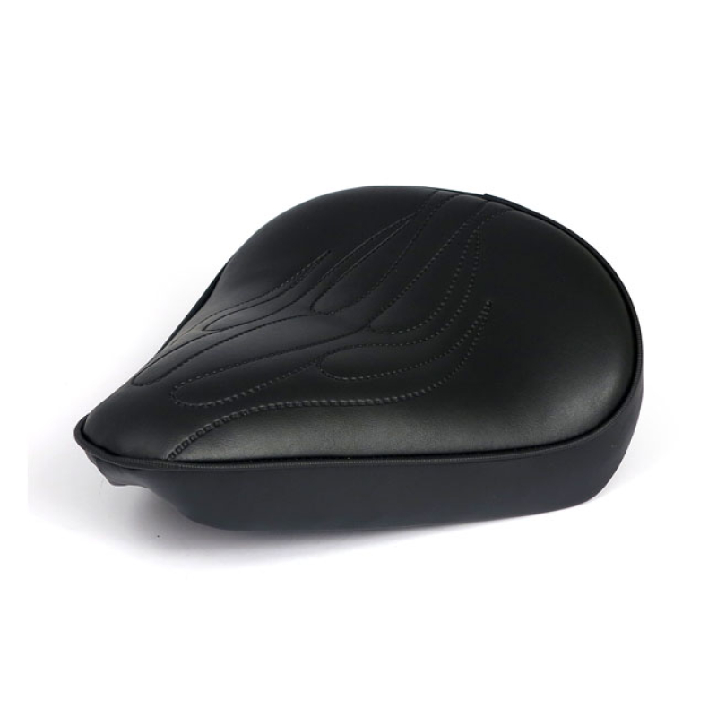 FITZZ, CUSTOM SOLO SEAT. BLACK FLAME. LARGE. 6CM THICK BLACK VINYL WIT 903261