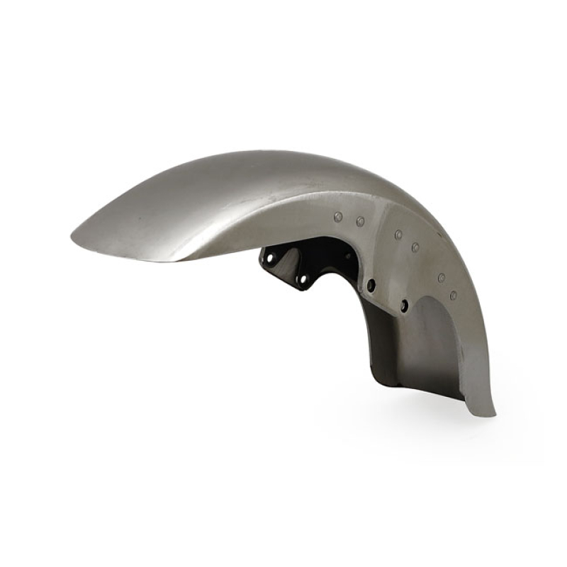 FATBOY FRONT FENDER. RIVETED RAW STEEL; REPRODUCTION STYLE; WITH RIVET 904086
