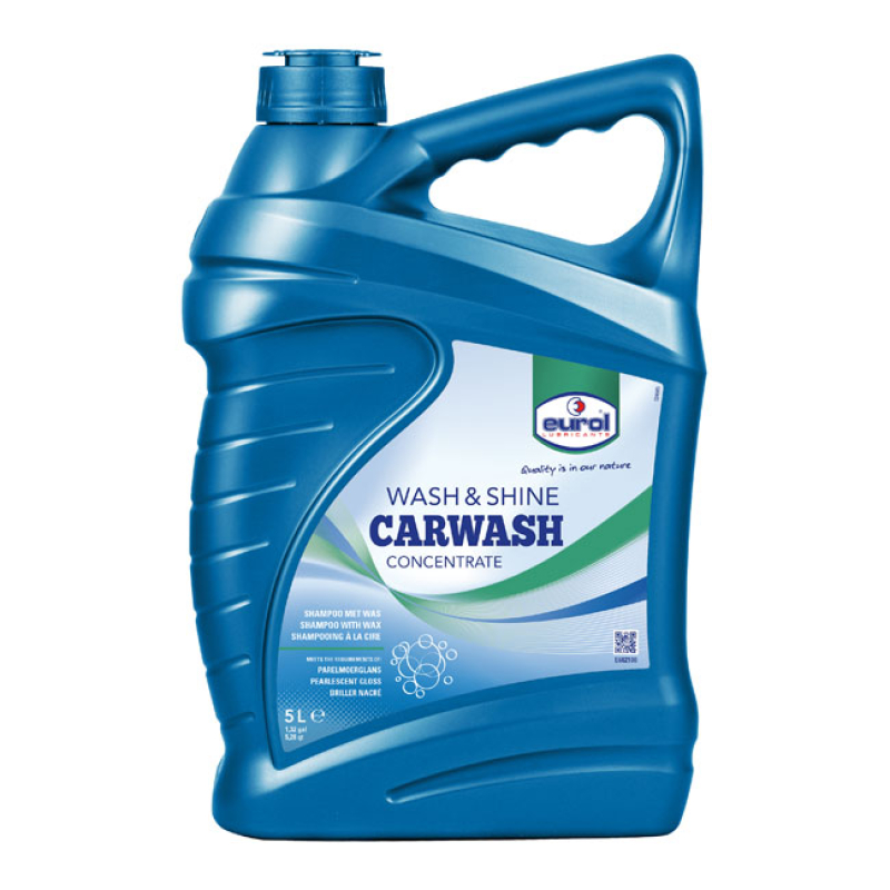 EUROL, WASH & SHINE CARWASH 5L 5LITER CAN. CONCENTRATED. DILLUTE 1:100 904093