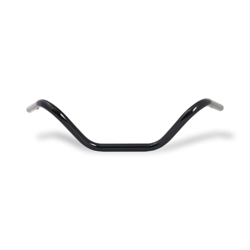 BUCKHORN HANDLEBAR 1" GLOSS BLACK GLOSS BLACK FINISHED STEEL. DIMPLED. 904144