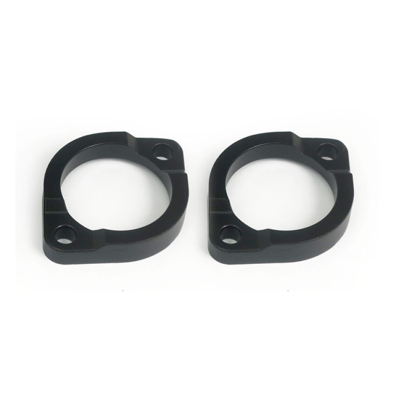 FLANGE, EXHAUST PIPE 04-17 THICK STYLE. BLACK BLACK ANODIZED ALUMINUM, 904338