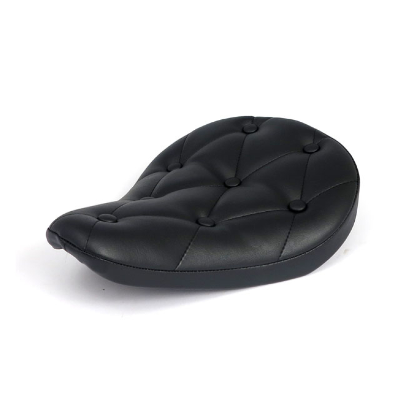 FITZZ, CUSTOM SOLO SEAT. BLACK/RIVETS. SMALL. 4CM THICK BLACK VINYL WI 904676