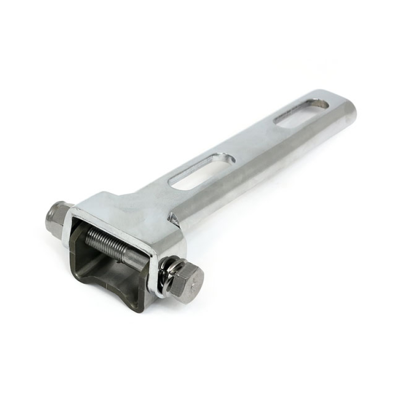 UNIVERSAL SOLO SEAT HINGE, SQUARE MOUNT, WELD-ON. CHROME CHROME WITH B 905444