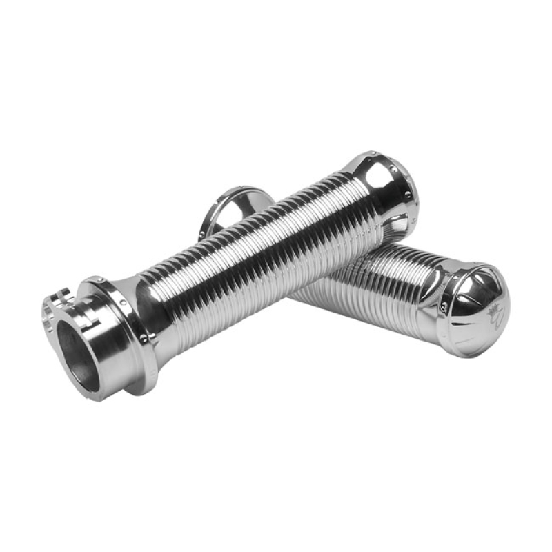 VITY'S DESIGN, MISANO HANDLEBAR GRIP SET. CHROME CHROME PLATED FINISH. 906241