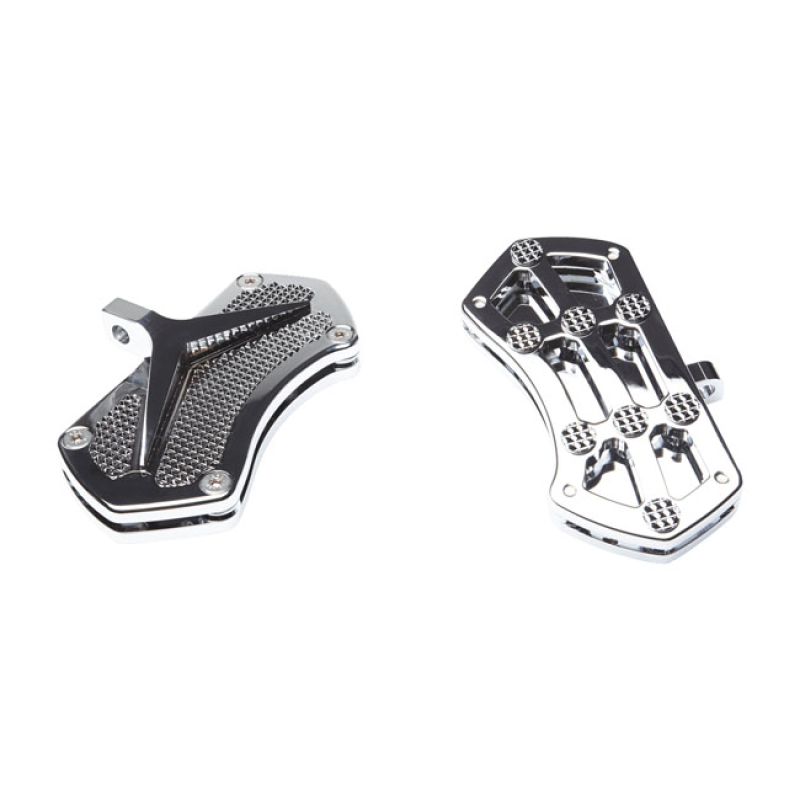 VITY'S DESIGN, DIAMOND PASSENGER FLOORBOARDS. CHROME CHROME PLATED. ST 906254