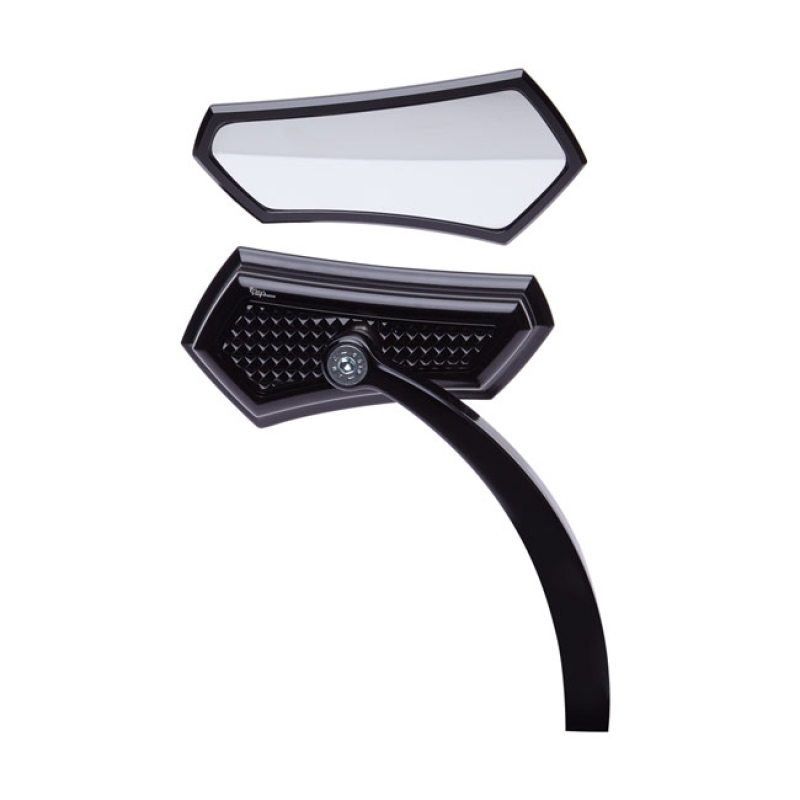 VITY'S DESIGN, DIAMOND MIRROR. RIGHT SIDE, BLACK GLOSS BLACK ANODIZED 906337