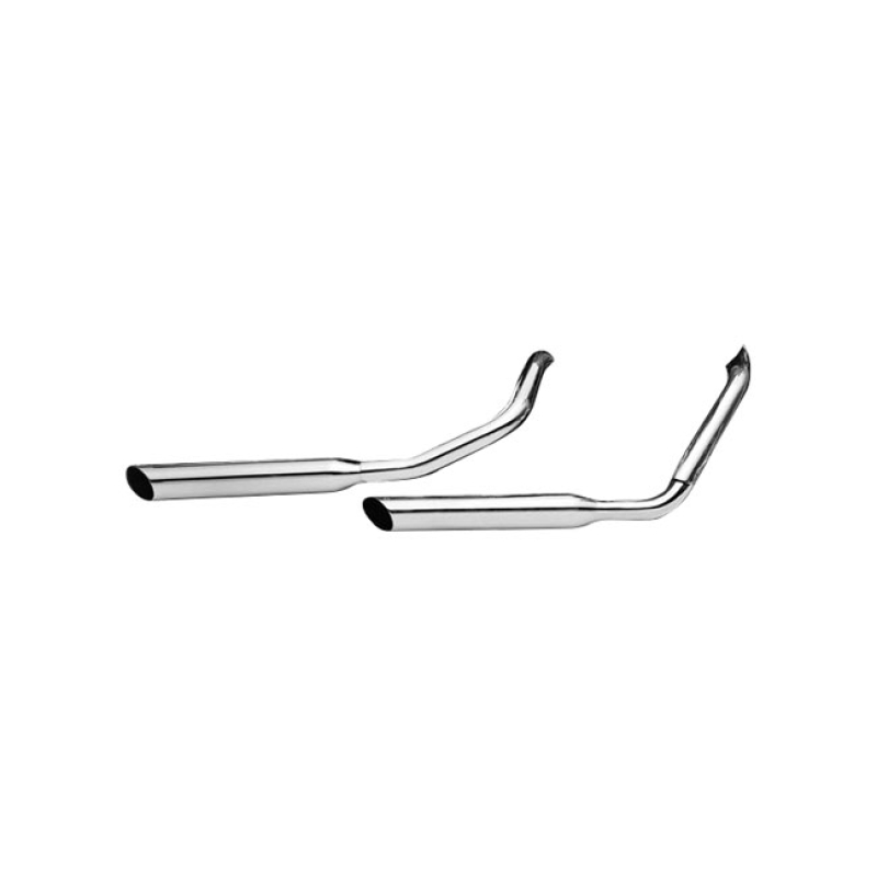 PAUGHCO, SLASH CUT EXHAUST (38"). CHROME ORDER PAUGHCO 902811 FRONT & 907150