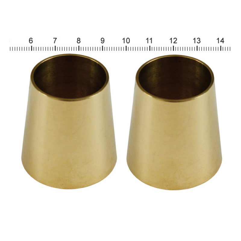 PAUGHCO, HANDLEBAR GRIP CONES FOR INTERNAL THROTTLE. BRASS TAPERED.  F 908209