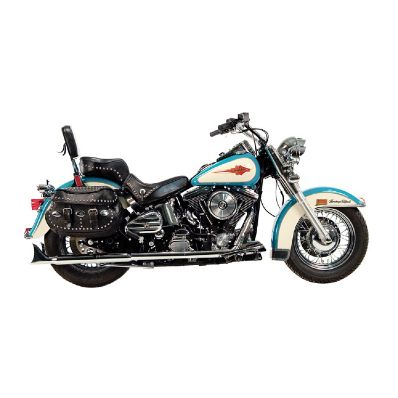 PAUGHCO, UNIVERSAL FISHTAIL MUFFLER. 28" LONG. L&R CHROME. USE ON LEFT 908638