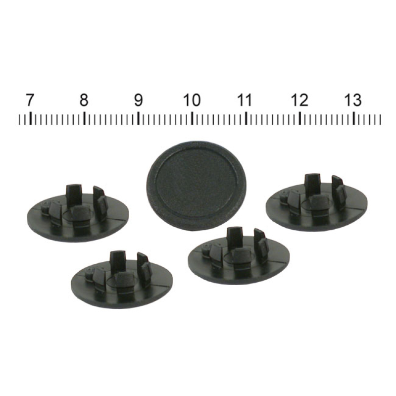 PLUG, REAR FENDER SEAT HOLE BLACK. FITS .406" (10.3MM) HOLE DIAMETER. 909002