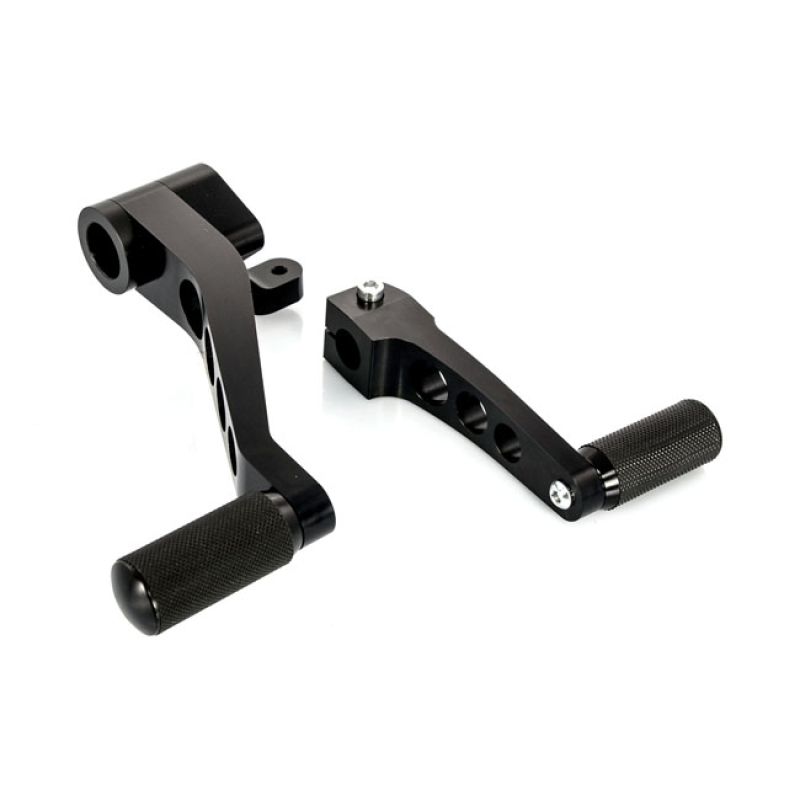 FREE SPIRITS, BRAKE & SHIFT LEVER SET. BLACK BLACK ANODIZED FINISH.  C 911386