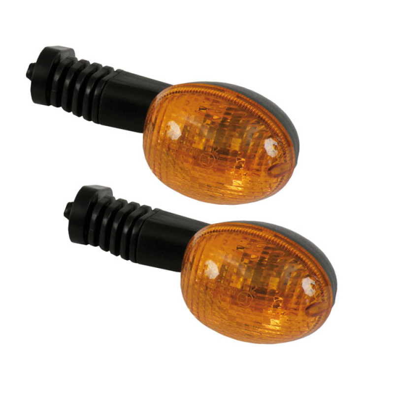 BARCELONA, TURN SIGNALS. BLACK. LARGE - BLACK HOUSING  - AMBER LENS  - 913604